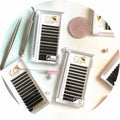 All Size Unique Lashes Individual Lash Silk Faux Mink Custom Packaging Classic Eyelash Extensions