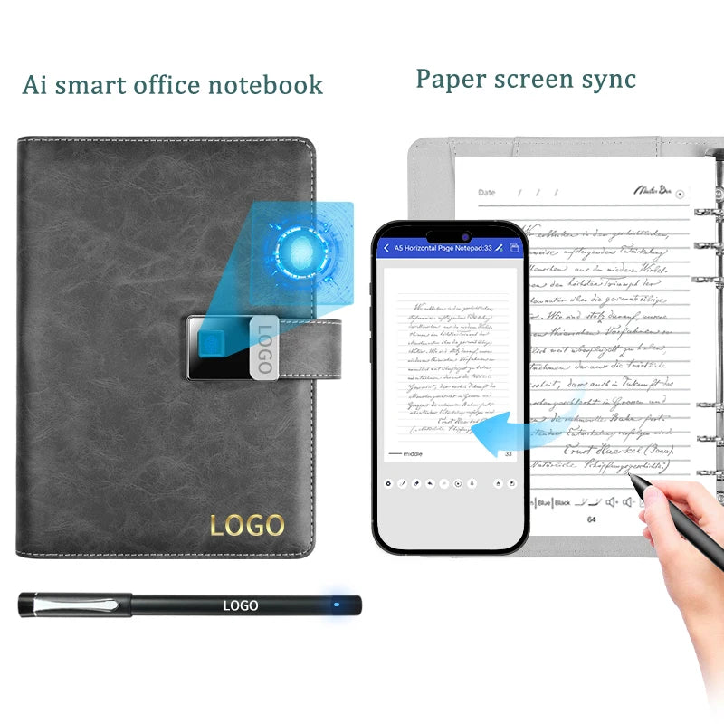 High-end Gift Set AI Sync Pen Smart Notebook Writing Digital Planner Agenda Smart Pen Smart Notebook Digital With AI Software