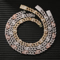 New Launched 16mm&12mm Miami Box Clasp Cuban Link Chain Gold Silver Necklace Iced Out Cubic Zirconia Bling Hip Hop Men Jewelry