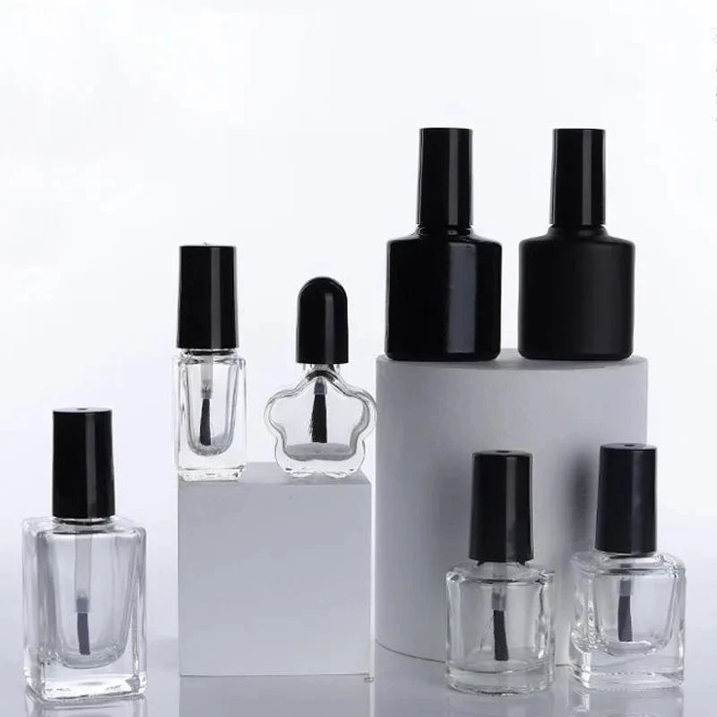Customized Clear Empty Glass Nail Polish Bottle 3ml 4ml 5ml 7ml10ml 15ml 20ml