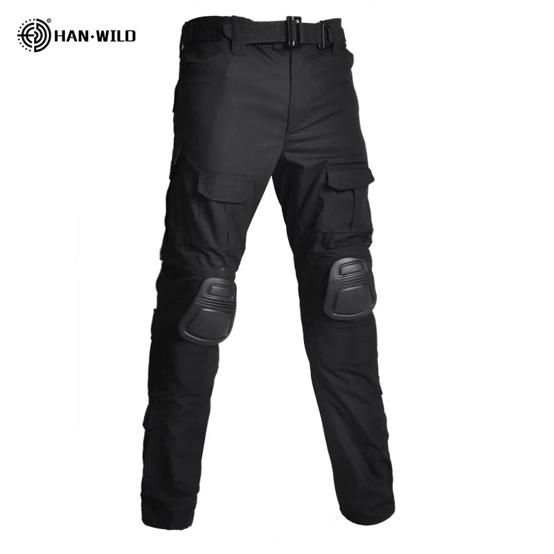 Men's Knee protection Multi Seat Trousers Tactical Cargo Pants