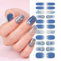 Women's DIY 3D Semi-Cured Gel Nail Strip Stickers Full Nail Wraps with Various Patterns in Plastic Adhesive Fingernail Wraps