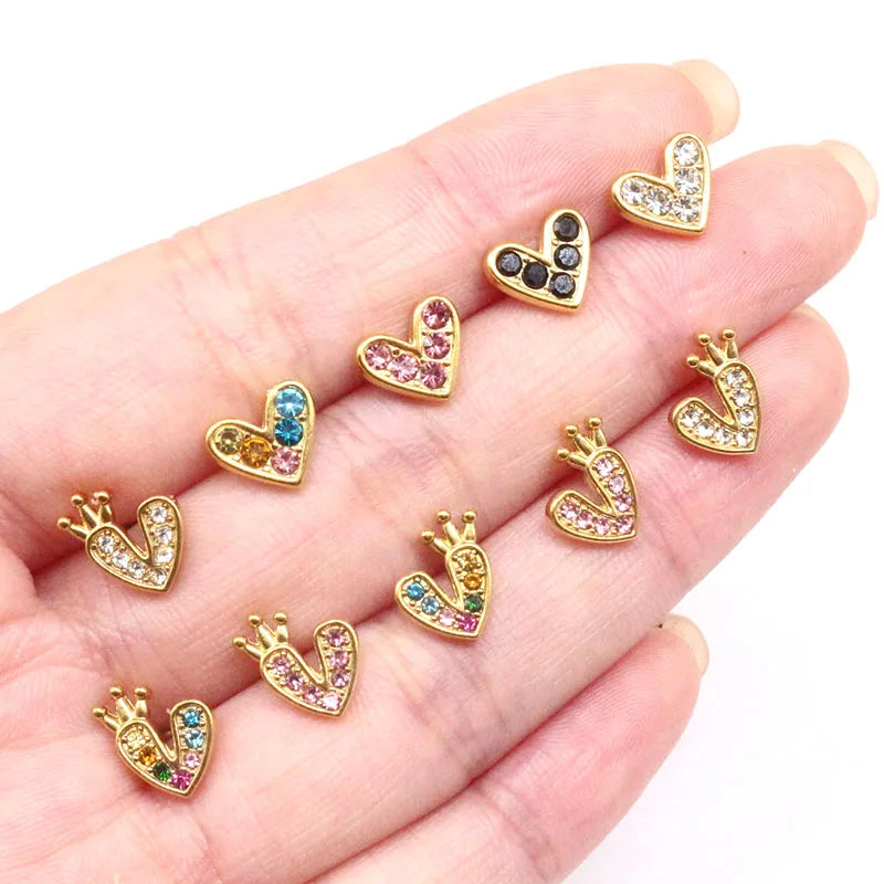 Gaby Whole Surgical Steel Nose Piercing Jewelry Waterproof Stainless Steel Heart Nose Rings for Women for Gift Purpose