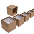 Ready Stock Craft Brown Cardboard Box for Mug Luxury Cosmetic Packaging Lid and Base Square Gift Box for Bottles