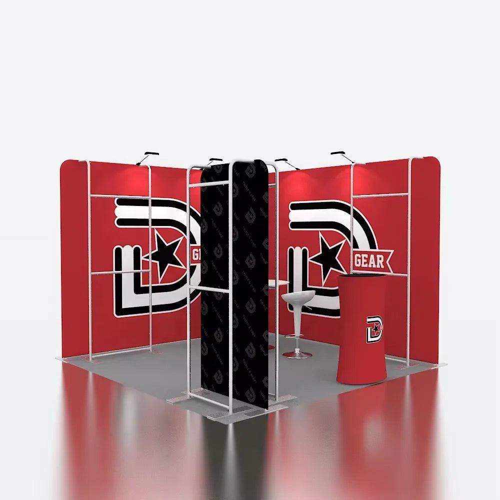 10x10 Customized Modern Design Aluminum Tool Free Easy Setup Portable Clothing Trade Show Booth