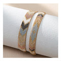 New Design Fashion Fine Miyuki Geometric Arrow Glass Beaded Woven Handmade Jewelry Bracelet for Women and Men