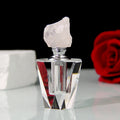 Clear 6ml Crystal Perfume Essential Oil Bottle Natural Pink Quartz Stone Perfume Packaging Bottle Wholesales
