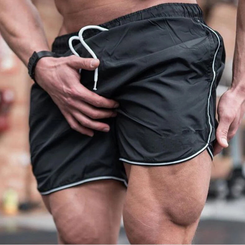 Men Athletic Running Shorts Quick Dry Sweat Shorts Casual Wear Fashion Men Gym Fitness Shorts Pants