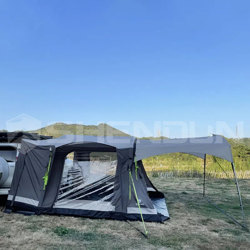 SNDN Four Seasons Self-driving Tour Outdoor 5-8 People Camping Caravan Air Awning RV Inflatable Tent Canvas Two Bedrooms Living