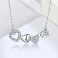 Fast Shipping Trendy Heart Shape Cubic Zircon Pendant Cable Chain 925 Sterling Silver Necklace for Women