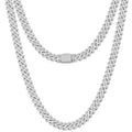 Cadenas Fashion Jewelry Iced Out 9mm Gold Plated Hip Hop Men Women Zircon Miami Cuban Link Chain Necklace