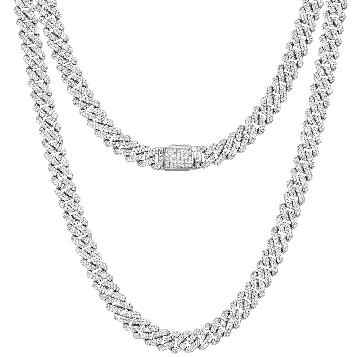 Cadenas Fashion Jewelry Iced Out 9mm Gold Plated Hip Hop Men Women Zircon Miami Cuban Link Chain Necklace