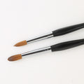 Kemeisi Manufacturer Wholesale Matte Hexagonal Design Wooden Handle Kolinsky Sable Acrylic Nail Art Brushes #8-#20 Easy Apply