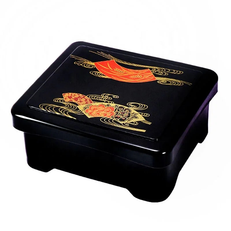 Japanese Style Food Grade Sushi Bento Boxes with Plastic Lids for Take-Away