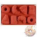 8-Hole Silicone Baking Mold for Donuts Chocolate Cake Muffins Kitchen Tools for Baking Pans