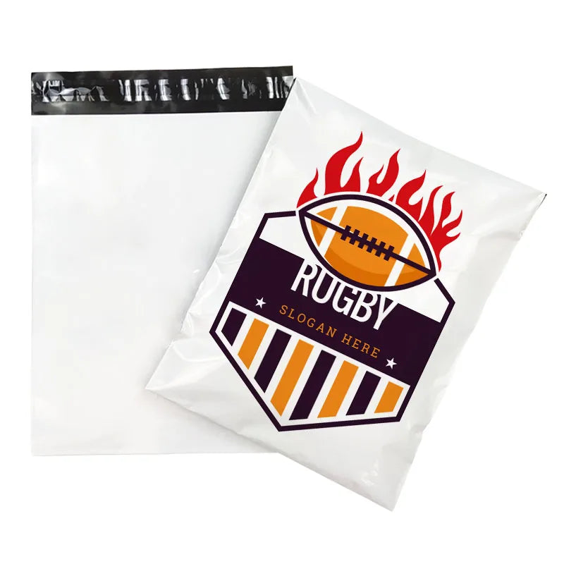 RONGWEN Custom Large Purple Christmas Sport Double Adhesive Premium Plastic Mailer Bag Flowers