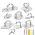 Fast Delivery M5 M6 M8 M9 M10 M12 304 Stainless Steel Shade Sail Pad Eye Rigging Hardware Eye Plate Mount Wall Ceiling Hook