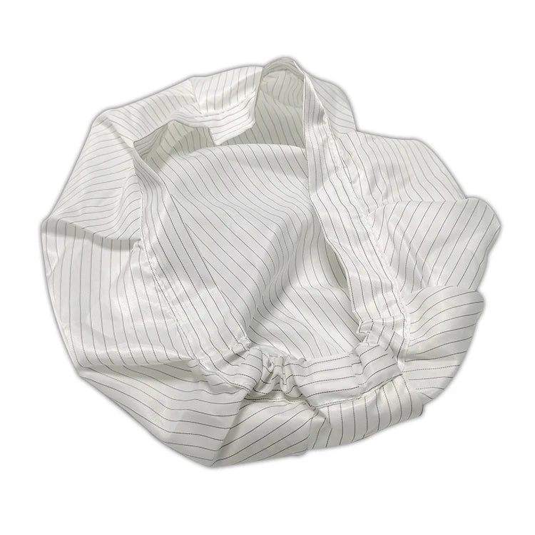 Allesd 5mm Stripe Customized Female Polyester ESD Dust Proof Workshop Factory Cleanroom Anti Static Hat ESD Cap