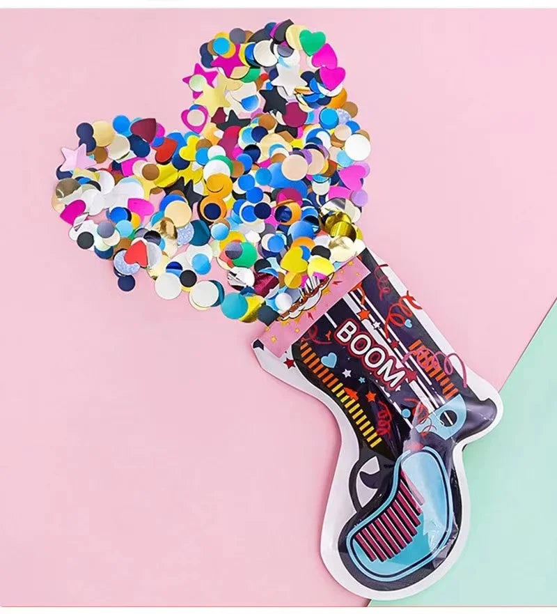 Youlun Manual Blow Factory Handheld Mini Party Cannon Toy Gun Blaster Shooter Paper Confetti Popper for Wedding Birthday