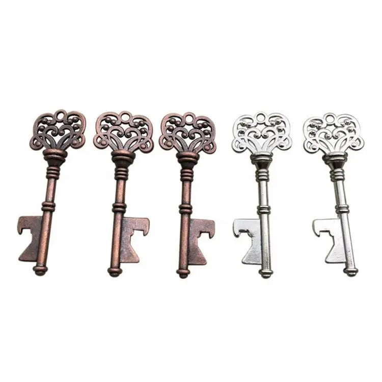 Hot Sale Mini Wedding Souvenirs Retro Favors Skeleton Antique Key Bottle Opener