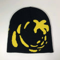 Fashion 100% Acrylic All Over Print Beanie With Custom Embroidery Logo Warm Winter Hat