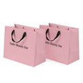 Custom Pink Gift Paper Bag With Logo Reusable Coated Paper Watch Shopping Bags for Retail Packaging Thank You Bags Wholesale