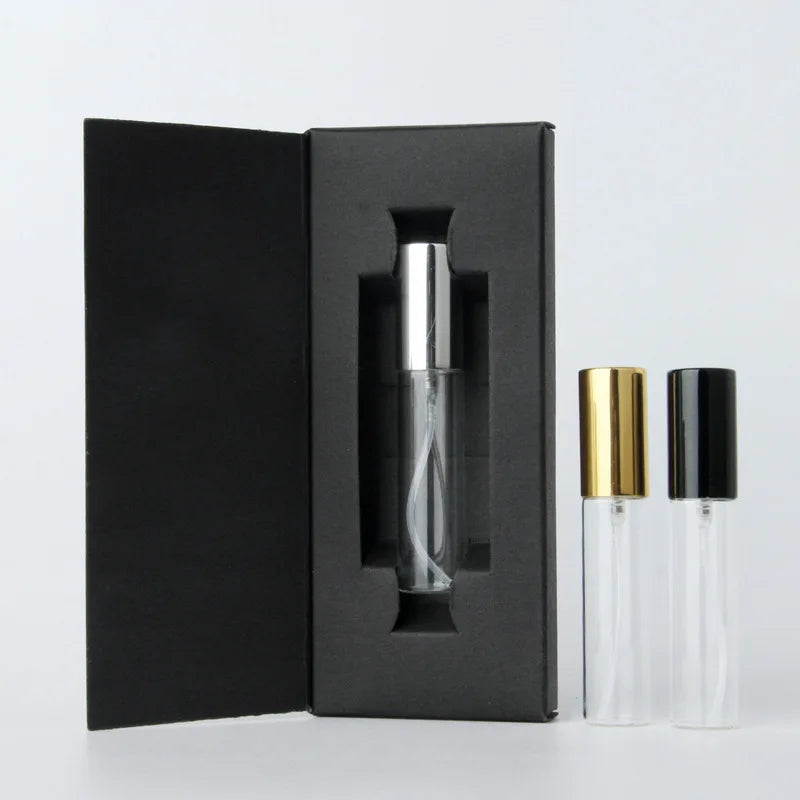 Luxury Empty 10ml Clear Glass Vial Spray Bottle Mini Perfume Sample Bottles Packaging Box for Perfume Samples