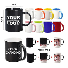 11 oz Coffee Matte Glossy Gift Christmas Day Custom logo Personalized Customizable Black Printed Cups