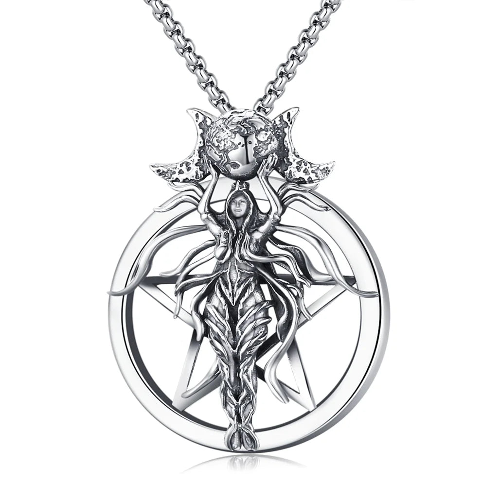 Hot Selling Fine Jewelry 925 Sterling Silver Vintage Design Goddess Lilith Amulet Pendant Necklace for Women or Men