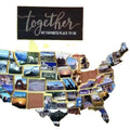 Custom Adventure USA Map Wooden United States Travel Map Photo Collage Wall Art for Memories Gift