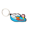Personalized Custom Cartoon Rubber & PVC Keychain with Eco-friendly Letterpress Printing for Car Kids Gift