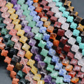 Natural Crystal Cut Four Leaf Clover Pollen Amethyst Tiger Eye Stone DIY Bracelet Necklace Earrings Jewelry Accessories