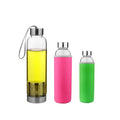 Hot Selling Tea Infuser 360ml Portable Glass Drinking Water Bottle With Filter