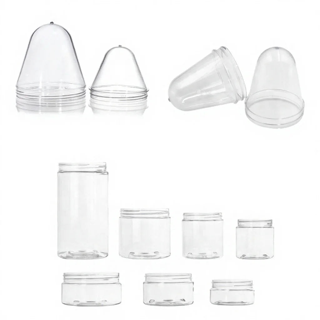 52mm 62mm 69mm 83mm 100mm 108mm 118mm 128mm Plastic Jar Transparent Preform Wide Mouth Pet Preform