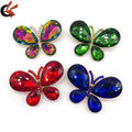 Sparkling Glass Gems butterfly Crystals Rhinestone Brooches Sisters Mom Girls Fashion Brooch Pins