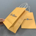 Custom Logo Luxury Yellow Retail Shopping Carry Gift Big Size Wholesale White Packaging Paper Bag
