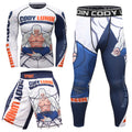 CODY LUNDIN 4 Pieces Compression Mma Rash Guardoem Mma Rashguardcustom Sublimated Printed Mens Rash Guard