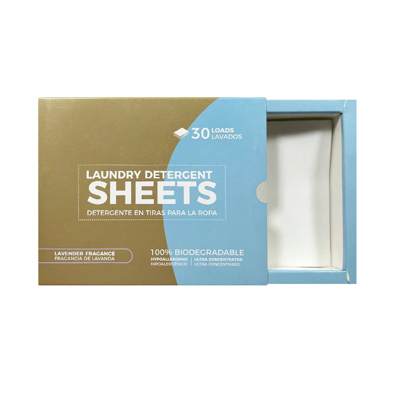 Super Concentrated Eco-Friendly Disposable Solid Laundry Detergent Sheets for Bathroom Use