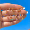 2022 Fashion Custom 18k gold plated Cute bear cloud flower Crystal zircon pearl Drop Earrings for women