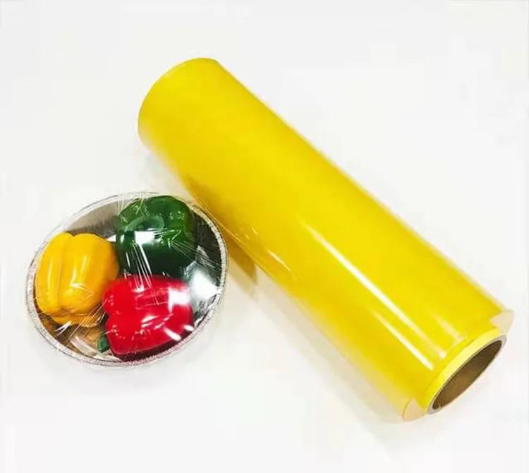 BPA Free Factory Competitive Price clear PVC Food Cling Wrap Film for Fresh Vegetables and Fruits Packaging