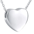 Casting Heart Ash Urn Stainless Steel Blank Heart Cremation Urn Necklace Ash Holder Memorial Keepsake Jewelry Ash Urn Cremation