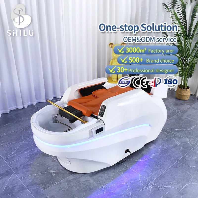 Electric Modern Design Thai Head Treatment Shampoo Bed Adjustable Hair Washing Chair for Spa or Hotel/Gym Use on Sale AM17