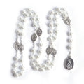 2023 Ximai Fashion Seven Sorrow Chaplet Pearl Beads Rosary Round Virgin Mary Pendant Religious Rosary Necklace
