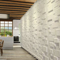 Wholesale Modern Design White 3D Geometric PVC Wall Panels Waterproof Office Wall Stickers for DIY Background Decoration