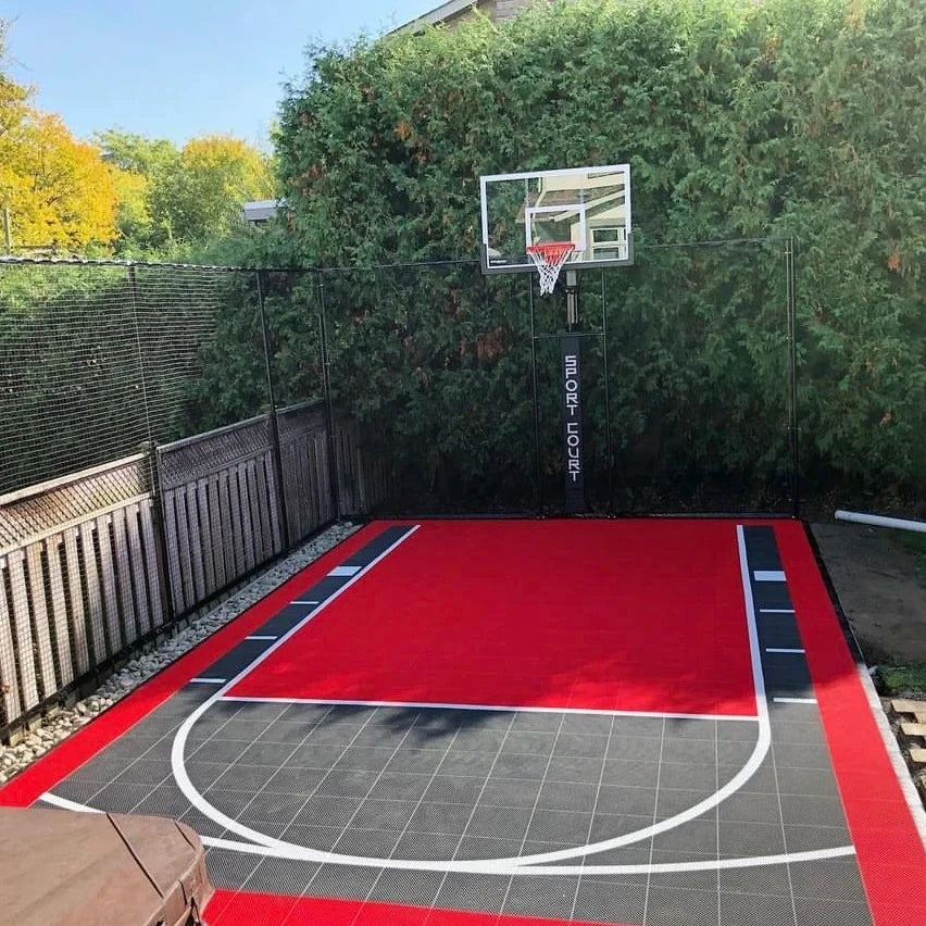 Modern Outdoor Tennis Court Interlock Tile Plastic Mat Click Installation Vinyl Flooring PP Material Graphic Design Solution