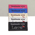 Wholesale Factory Custom Logo Size Price Garment Hang Tag Woven Fabric Brand Name Clothes Label for Clothing