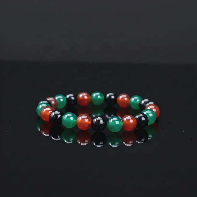 8MM Multi Color Fashion Jewelry Agate Stone Beads Stretch Beaded Bracelets for Women Gift