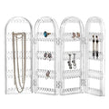 240 Holes 4 Doors Plastic Organizer Earring Ear Stud Storage Holder Jewelry Case Gift Boxes Travel Jewelry Display Stand