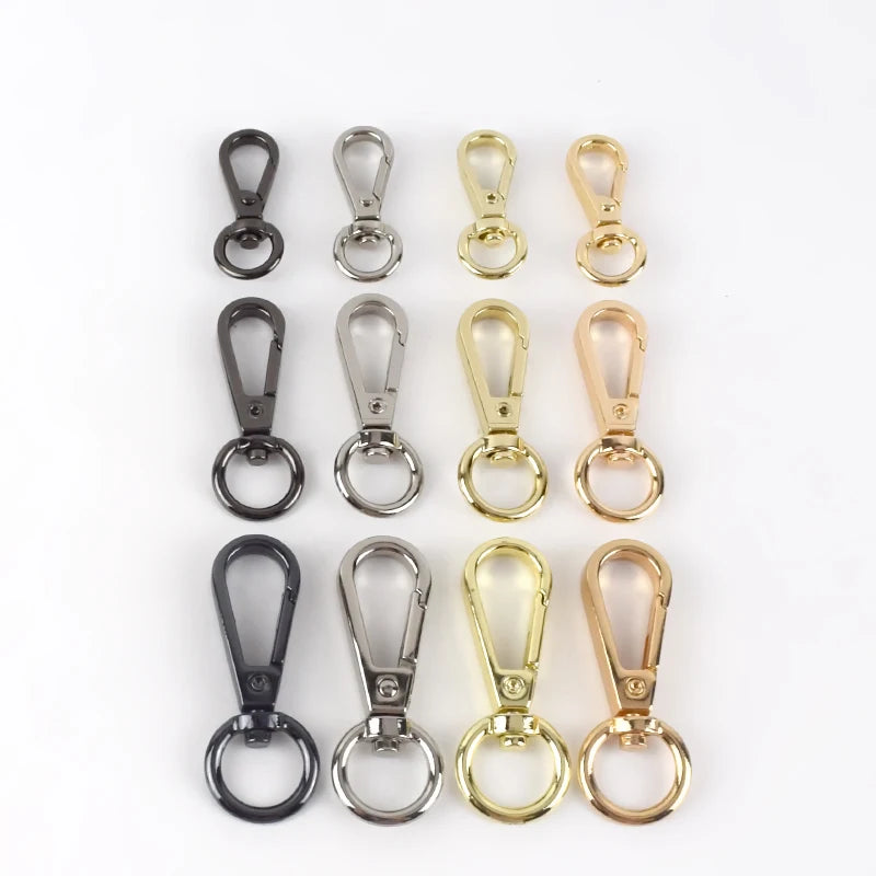 Meetee F3-43 8/10/13mm O Tail Dog Buckle Hardware Accessory Alloy Snap Hook Buckles for Handbag Purse Chain Swivel Clasp Buckle