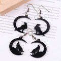 Wholesale Gothic Style Acrylic Earrings Moon Wolf Eagle Rock Hollow Cool Boy Jewelry Drop Fashion Accessories